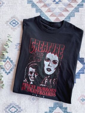 Creature Finest Horrors in Skateboards Black Graphic Tee Mens XL Skate Cotton